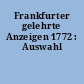 Frankfurter gelehrte Anzeigen 1772 : Auswahl