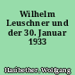 Wilhelm Leuschner und der 30. Januar 1933