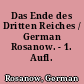 Das Ende des Dritten Reiches / German Rosanow. - 1. Aufl. -